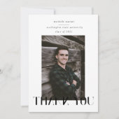 elegant modern script afstuderen bedankt je credit kaart (Voorkant)