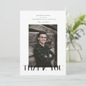 elegant modern script afstuderen bedankt je credit kaart (Staand voorkant)