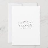 elegant modern script afstuderen bedankt je credit kaart (Achterkant)