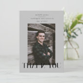 elegant modern script afstuderen bedankt je credit kaart (Staand voorkant)