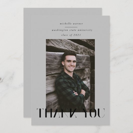 elegant modern script afstuderen bedankt je credit kaart (Voorkant / Achterkant)