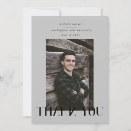 elegant modern script afstuderen bedankt je credit kaart