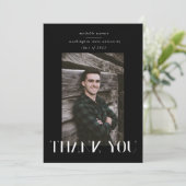 elegant modern script afstuderen bedankt je credit kaart (Staand voorkant)