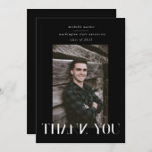 elegant modern script afstuderen bedankt je credit kaart (Voorkant / Achterkant)