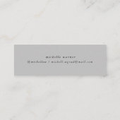 elegant modern script afstuderen name card mini visitekaartje (Achterkant)