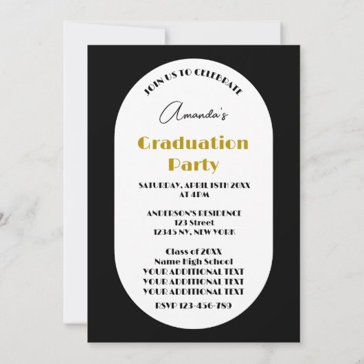 Elegant Modern Script Arch Photo Gold Afstuderen Kaart (Achterkant)