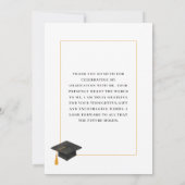 Elegant Modern Script Arch Photo Graduation  Bedankkaart (Achterkant)