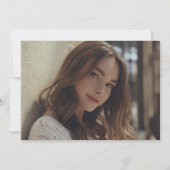 Elegant modern Script Black Gold Photo Afstuderen Aankondiging (Achterkant)