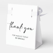 Elegant modern script | Bridal Favor Box Bedankdoosjes (Achterkant)