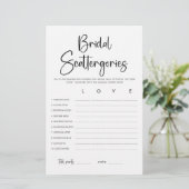 Elegant modern script | Bridal Scattergories Game (Staand voorkant)