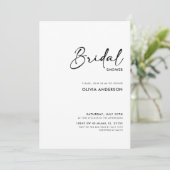 Elegant modern script | Bridal Shower-uitnodiging Kaart (Staand voorkant)