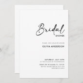 Elegant modern script | Bridal Shower-uitnodiging Kaart (Voorkant / Achterkant)