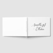 Elegant modern Script Bride & Groom Wedding Gastenboek (Volledig)