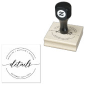 Elegant modern script, bruiloft, aangepaste "detai rubberstempel (Gestempeld)
