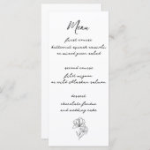 Elegant modern script bruiloft menu (Voorkant / Achterkant)