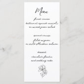 Elegant modern script bruiloft menu (Voorkant)