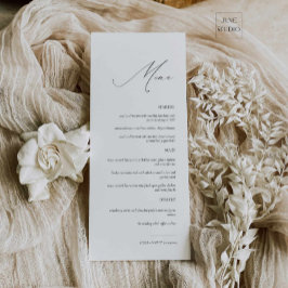 Elegant modern script bruiloft menu