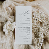 Elegant modern script bruiloft menu