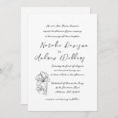 Elegant Modern Script bruiloft uitnodiging (Voorkant / Achterkant)