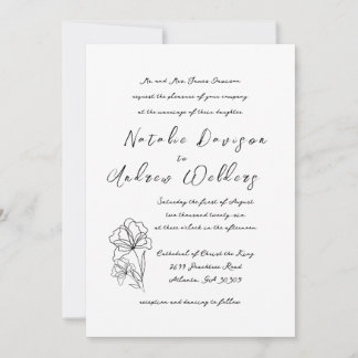 Elegant Modern Script bruiloft uitnodiging