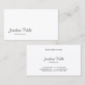 Elegant Modern Script Chic Ontwerp Verfijnd Visitekaartje (Voorkant / Achterkant)
