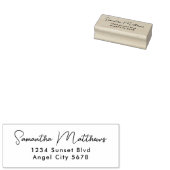 Elegant modern Script Custom Name Address Rubberstempel (Gestempeld)