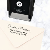 Elegant modern Script Custom Name Address Zelfinktende Stempel