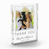 Elegant Modern Script Dank u voor uw bruiloft Fotoblokken (Links)