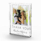 Elegant Modern Script Dank u voor uw bruiloft Fotoblokken (Rechts)
