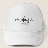 Elegant Modern Script Echtgenote Worden  Trucker Pet (Voorkant)