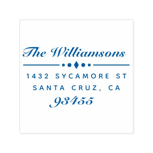 Elegant Modern Script Familienaam Retouradres Zelfinktende Stempel (Design)