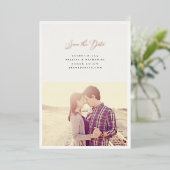 Elegant Modern Script Folie Bruiloft Opslaan De Da Folie Uitnodiging (Staand Voorkant)