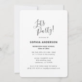 Elegant Modern Script Font Photo Graduation Party Kaart (Achterkant)