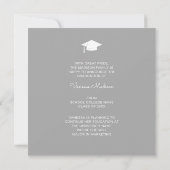 Elegant modern script | Foto-Afstuderen Aankondiging (Achterkant)