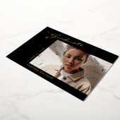 Elegant Modern Script | Foto Grad aankondiging (Gedraaid)