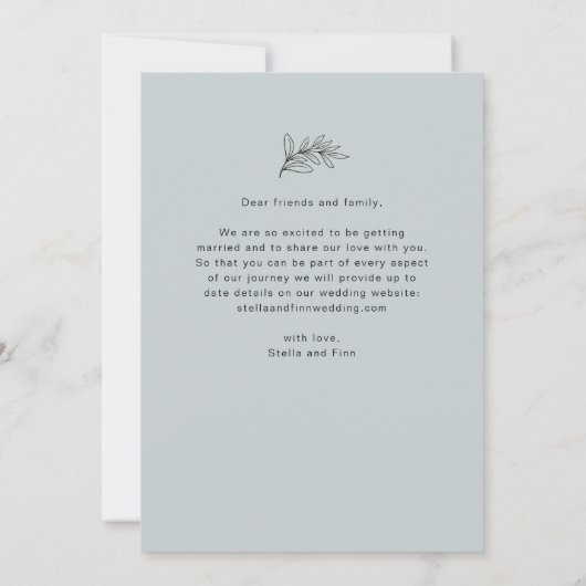 Elegant Modern Script Foto Huwelijk Opslaan Datum Save The Date (Achterkant)