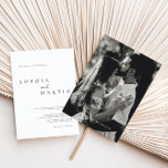 Elegant modern script foto klassieke bruiloft kaart<br><div class="desc">Ontworpen om te coördineren met voor het "Moderne Klassieke" Collectie van de Uitnodiging van de Weddenschap. Klik op "Personaliseren" als je details wilt wijzigen. Uitzicht de link collectie op deze pagina om alle overeenkomende objecten in dit prachtige ontwerp te bekijken of zie hier het collectie: https://bit.ly/3rQMpxU</div>