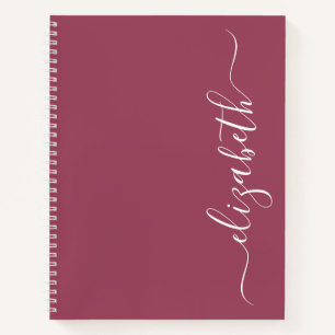 Elegant modern script gepersonaliseerd notitieboek