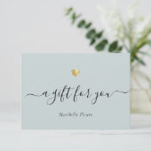 Elegant modern Script Gold Heart Cadeaucertificaat (Staand voorkant)