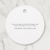 Elegant modern script Gold Heart Happy Holiday Bedankjes Labels (Achterkant)