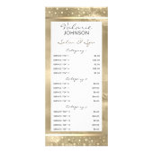 Elegant modern script Gold Salon Spa 5 Service Reclamekaart (Voorkant)