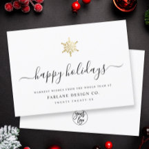 Elegant modern script Gold Snowflake Corporate