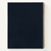 Elegant Modern Script Goud Zwart Eenvoudig Recept Notitieboek (Achterkant)