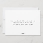 Elegant Modern Script Gouden Kerstboom Ho Feestdagenkaart (Achterkant)