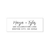 Elegant modern script handgeschreven adres rubberstempel (Gestempeld)