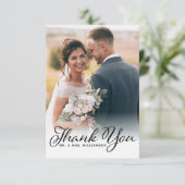 Elegant modern script — Hartelijk dank Bedankkaart (Staand voorkant)