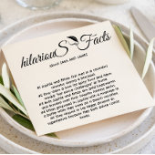 Elegant Modern Script Leuke Feiten Bruiloft Servet