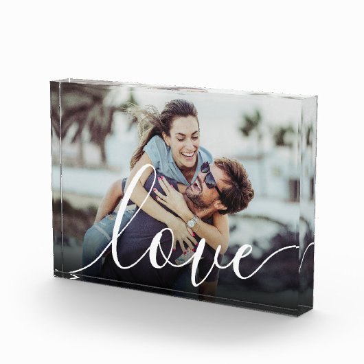 Elegant Modern Script Liefdeskoppel foto Blok (Rechts)