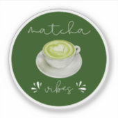 Elegant Modern Script Matcha Sfeer Sticker (Voorkant)