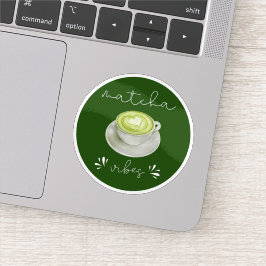 Elegant Modern Script Matcha Sfeer Sticker